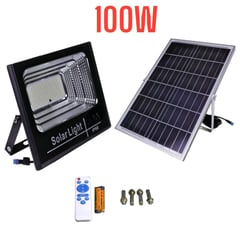 OEM - Reflector Solar Led 100Watts con Panel Solar Exteriores