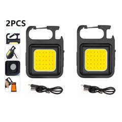 ROHS - Mini Linterna Luz Led Modelo Llavero Recargable x2 uni