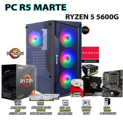 AMD - Computadora PC Ryzen 5 5600G RAM 16GB DISCO 500GB SSD CON GRAFICOS RADEON