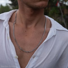 GENERICO - Collar Cadena Hombre Acero Inoxidable Collar Cubano 316L Moda Hombre