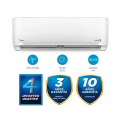 MIDEA - AIRE ACONDICIONADO SPLIT DE 12,000 BTU INVERTER FRIO SOLO