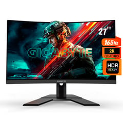 GIGABYTE - Monitor Gamer G27QC 2K QHD 165Hz 1ms HDR Ready - Curvo