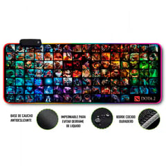 GENERICO - Mouse pad gamer antideslizante dota 1 con luz rgb de 80x30cmx3mm