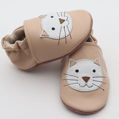 TINY MOCS - PIBE ZAPATO PARA NIÑA BEBE RESPETUOSOS CUERO GATITO KAREN