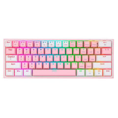 REDRAGON - Teclado Fizz Pro Wireless Inglés K616 PinkWhite