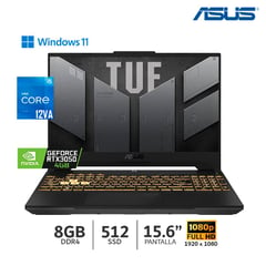 ASUS - Laptop TUF Gaming F15 FX507ZC4-HN005W Core i5-12500H 15.6” FHD 8Gb Ram 512Gb SSD RTX3050