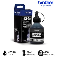 BROTHER - Tinta BTD60 BK Negro