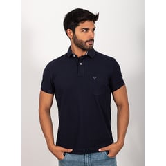 ISAGUE - POLO PIQUE COLOR ENTERO MANGA CORTA HOMBRE