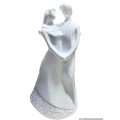 PERU - Adorno, Decorativo pareja de enamorados o de novios de 32 cm blanco