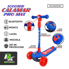 GENERICO - SCOOTER PARA NIÑOS CON BLUETOOTH MUSICAL CON LUCES AZUL