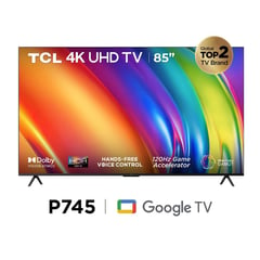TCL - Televisor Led 85 UHD 4K Smart Google TV 85P745