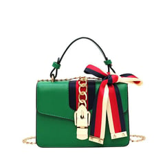 GENERICO - Makeway - Cartera de mano para mujer de lujo con bufanda - Verde