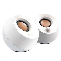 CREATIVE - Parlante Pebble 2.0 Blanco USB moderno de escritorio