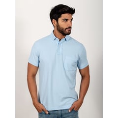 ISAGUE - POLO PIQUE COLOR ENTERO MANGA CORTA HOMBRE