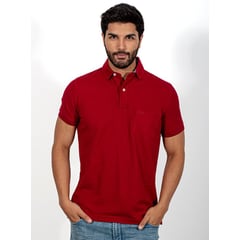 ISAGUE - POLO PIQUE COLOR ENTERO MANGA CORTA HOMBRE