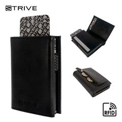 STRIVE - BILLETERA RFID INTELIGENTE SMART WALLET TARJETERO ECO CUERO NEGRO