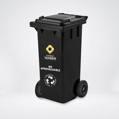 WARMI - Contenedor de Basura 240 Lts. Negro