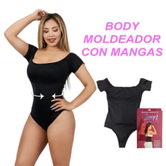 GENERICO - Body Faja Moldeador de Alta Compresión con Mangas