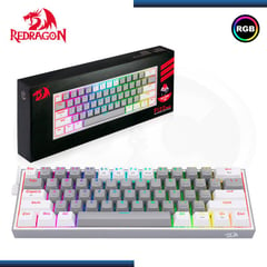 REDRAGON - Teclado FIZZ PRO K616-RGB-GW Wireless English GREYWHITE.