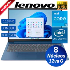 LENOVO - Laptop IdeaPad Slim 3 15.6" FHD TN Core i5-12450H,12va Gen, Ram 8GB, SSD 512GB, Free Dos