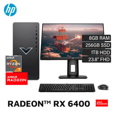 PC Victus TG02-0018LAM Ryzen7 5700G RAM8GB 1TBHDD+256GBSSD RX6400 4GB+Monitor