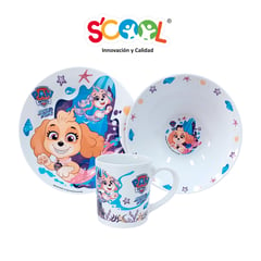 SCOOL - - Set Cerámica 3Pz Paw Patrol M Aqua