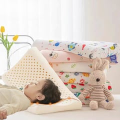 BABY - Almohada infantil Ortopedica Memory Foam Viscoelástica NIÑO con funda