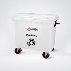 WARMI - Contenedor de Basura 1100 Lts. Blanco