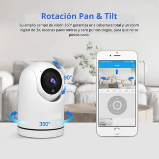 GENERICO - CÁMARA INALÁMBRICA WIFI FULL HD 360° AUDIO BIDIRECCIONAL IPC-S042