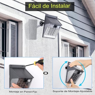 MN ELECTRONICS - Camara de Seguridad y Lámpara Solar y AC WIFI 24Ghz IP66