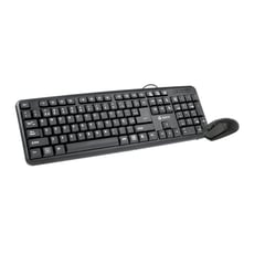 TEROS - Kit Teclado y Mouse TE4062N USB Negro Español Óptico