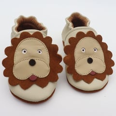 TINY MOCS - ZAPATO PIBE PARA NIÑO NIÑA BEBE RESPETUOSOS CUERO LEON CREMA