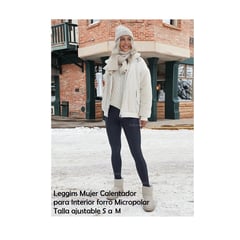 OEM - LEGGINS MUJER CALENTADOR PANTALÓN INTERIOR MICROPOLAR INVIERNO MINA