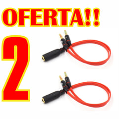 IMPORTADO - Cable Divisor Audio Micro 1 Hembra 2 Machos Splitter x 2 Und