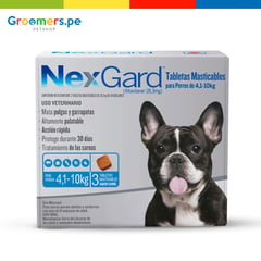 NEXGARD - ANTIPULGAS PARA PERRO M (4.1 - 10 KG) X 3 TABLETAS