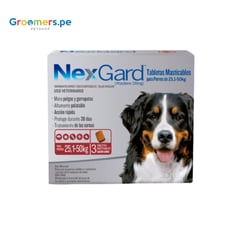 NEXGARD - ANTIPULGAS PARA PERRO XL (25.1 - 50 KG) X 3 TABLETAS