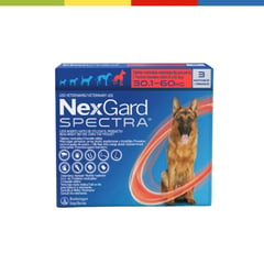 NEXGARD - ANTIPULGAS PERRO SPECTRA XL(30.1 - 60 KG)X3 TABLETAS