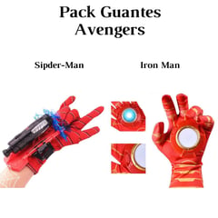 GENERICO - Pack Guantes Avengers Spider-Man Iron Man