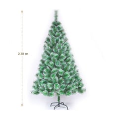 GENERICO - ARBOL DE NAVIDAD PREMIUM VERDE CON PUNTAS NEVADAS 2,10 M.