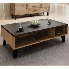 VENTITAS HOME - Mesa de Centro Vintage Gina 110cm  Negro y Duna