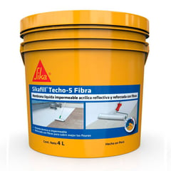 SIKA - Impermeabilizante para Techos Sikafill Techo-5 Fibra Gris x 4L