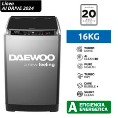 DAEWOO - Lavadora 16KG AI Drive Lavado Inteligente