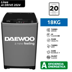 DAEWOO - Lavadora 18KG AI Drive Lavado Inteligente