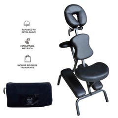 CALMILLA - SILLA PLEGABLE METÁLICA DE MASAJES S2 NEGRO