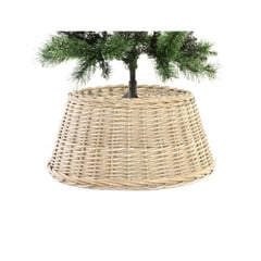 GENERICO - Pie de árbol Navidad Tejido Natural M 55 cm de base Decoraline Home