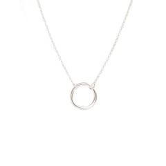 CLEO JOYAS & ACCESORIOS - COLLAR CIRCULO KARMA PLATA