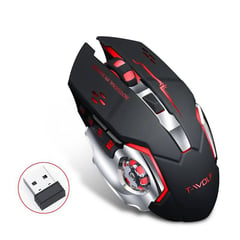 T WOLF - Mouse Gamer Recargable Inalambrico Luz RGB - TWOLF