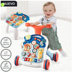 IDEAL - Andador Y Mesa Actividades Para Bebés 2 En 1 Musical Stoller