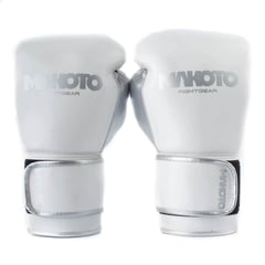 MAKOTO - GUANTES DE BOXEO BASIC BLANCO PLATEADO 14OZ