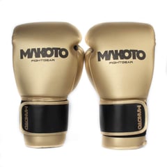 MAKOTO - GUANTES DE BOXEO BASIC DORADO NEGRO 14OZ